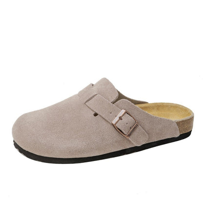 Unisex Suede Cork Footbed Clogs
