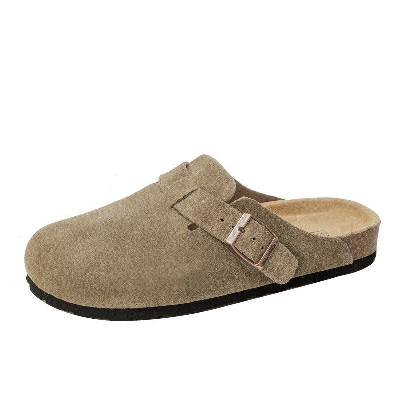 Unisex Suede Cork Footbed Clogs