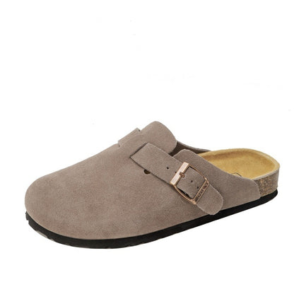 Unisex Suede Cork Footbed Clogs