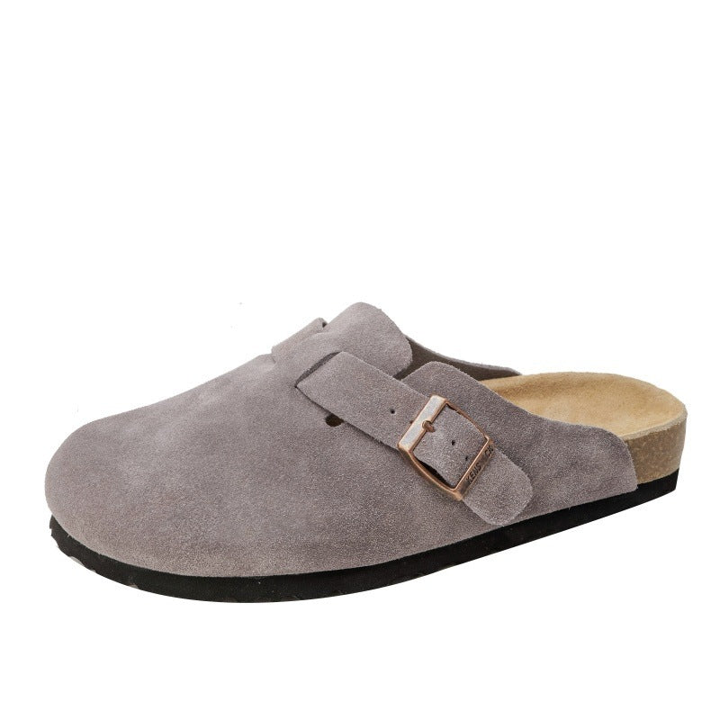 Unisex Suede Cork Footbed Clogs
