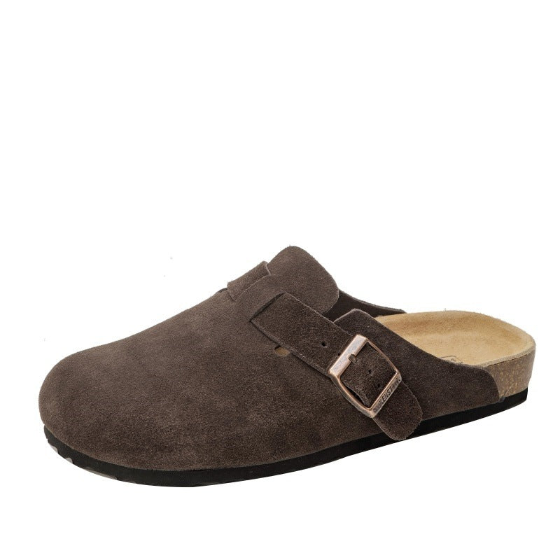 Unisex Suede Cork Footbed Clogs