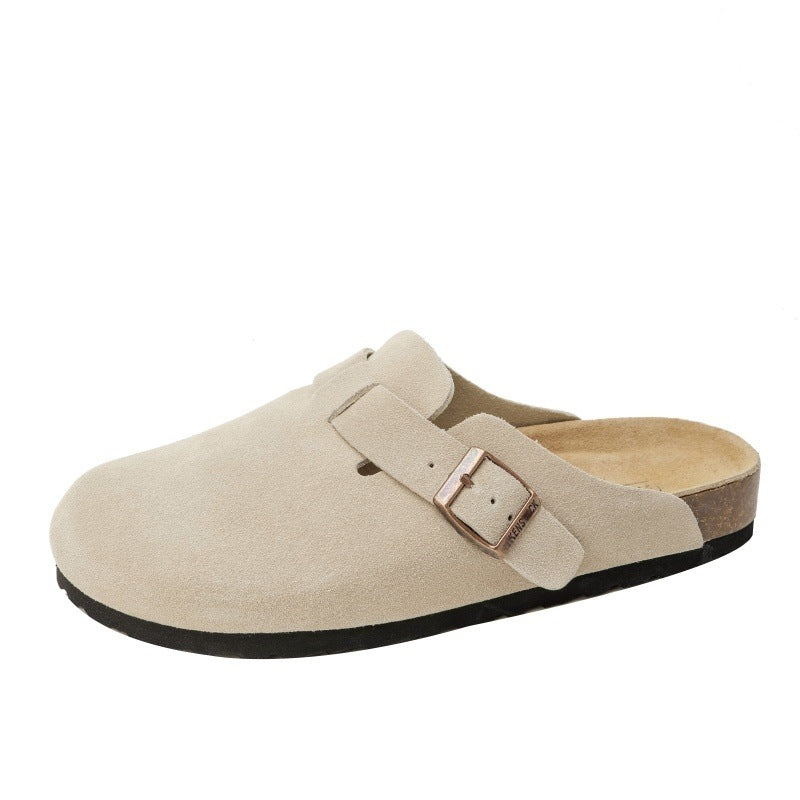 Unisex Suede Cork Footbed Clogs