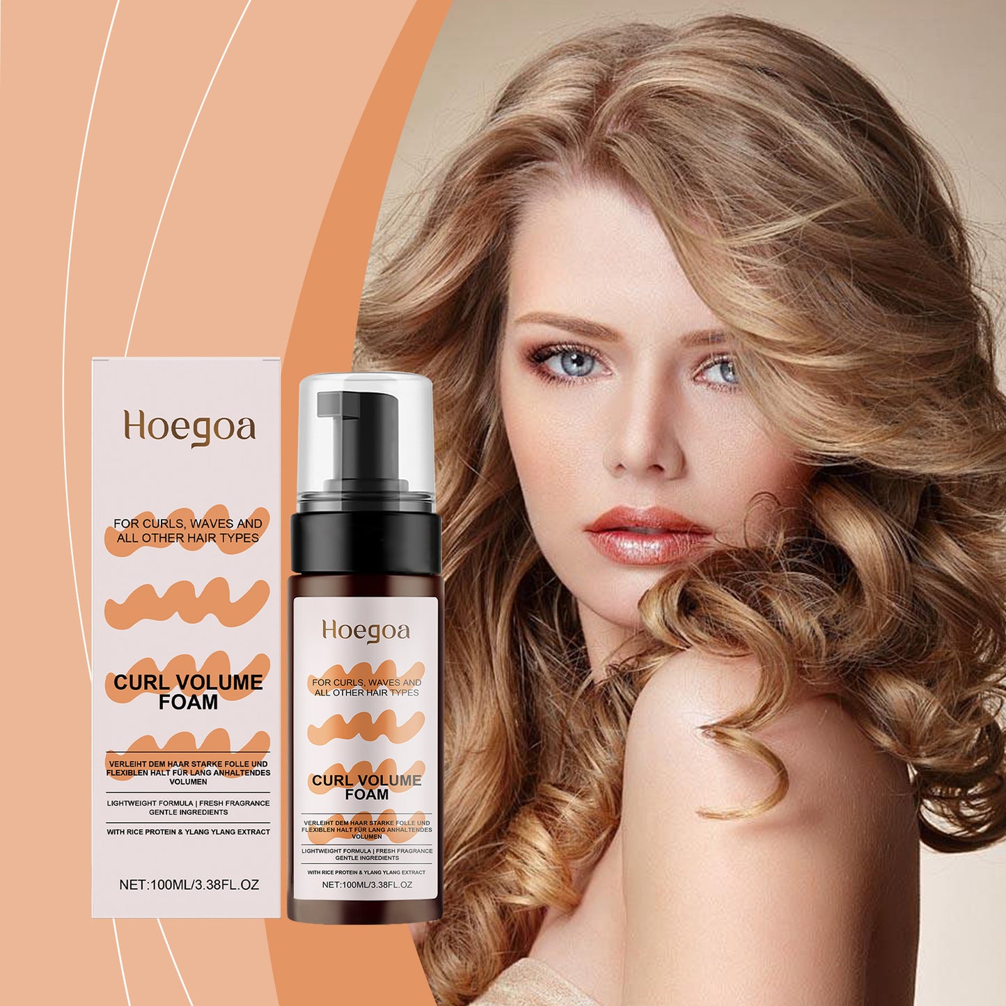 Hoegoa Curl Volume Foam – Lightweight Curl Defining Mousse