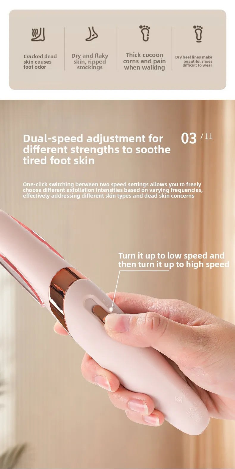 Electric Foot Grinder – Rechargeable Callus Remover for Smooth & Healthy Feet