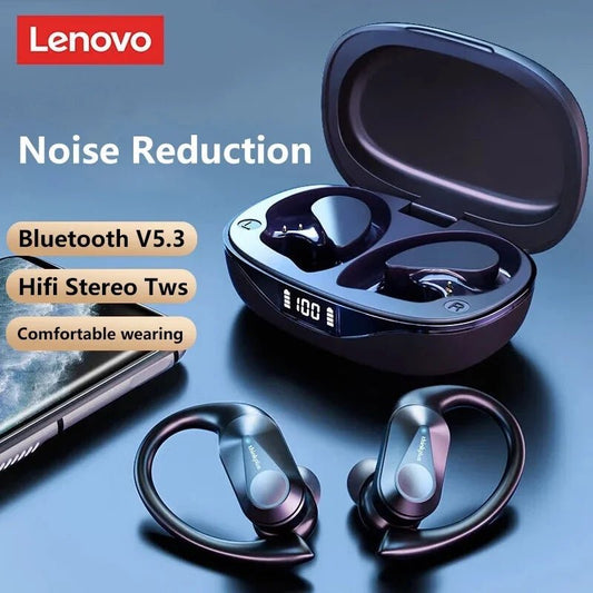 Lenovo LP75 TWS Bluetooth 5.3 Earphones – Wireless, LED Display, Noise Reduction, Waterproof & Sports - Ready - Vynori